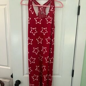 Red Star Knit Dress/Beach Coverup